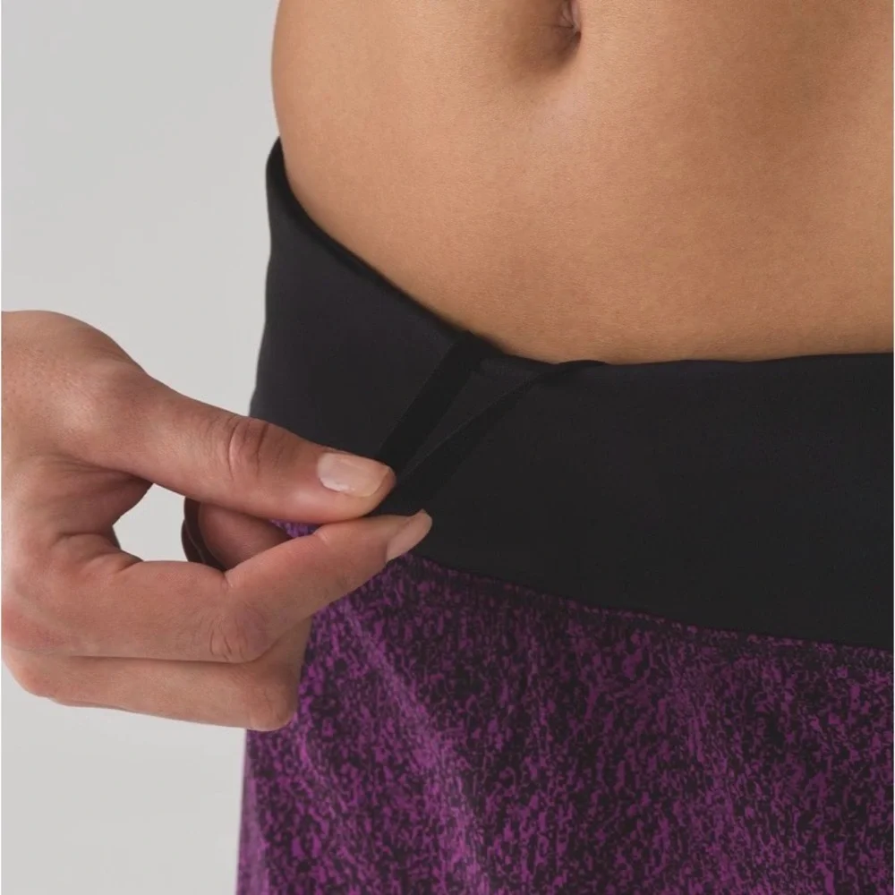 Lululemon Circuit Breaker Skirt Aurora Black Purple Tennis Golf Skort Size 8